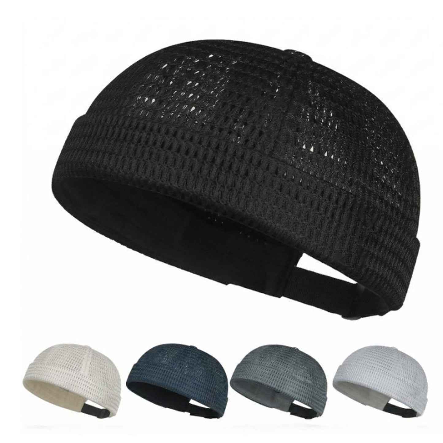 üî•Men‚Äôs Breathable Brimless Docker Hat ‚Äì Lightweight Mesh Skull Cap for Summer Outdoor Wear