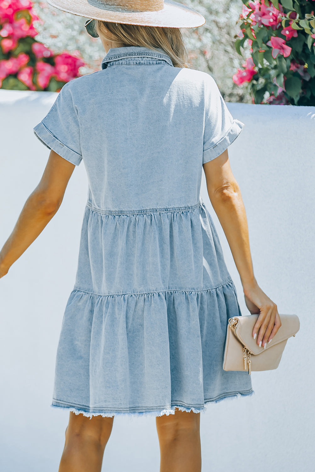 Button Down Denim Dress