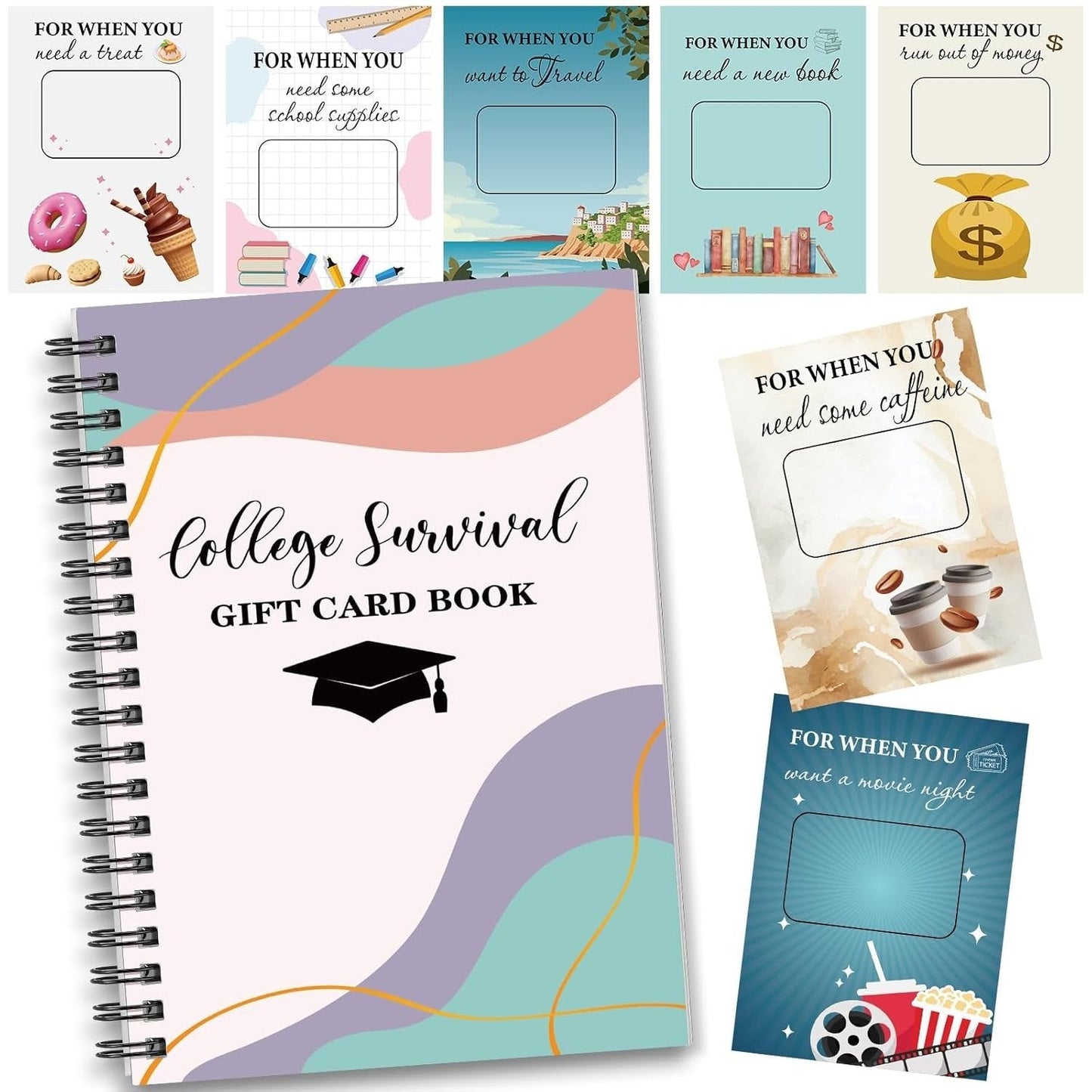 üéìüìöCollege Survival Gift Card Book üéÅSurprises On Every PageüìöHardcover & Durability Line