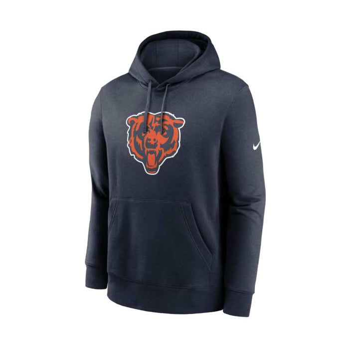 Chicago Bears Nike Navy Club Fleece Bearface Hooded Sweatshirt