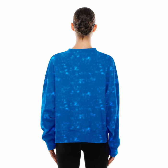 Chicago Cubs New Era Women's Bullseye Royal Crested Crewneck Sweatshirt