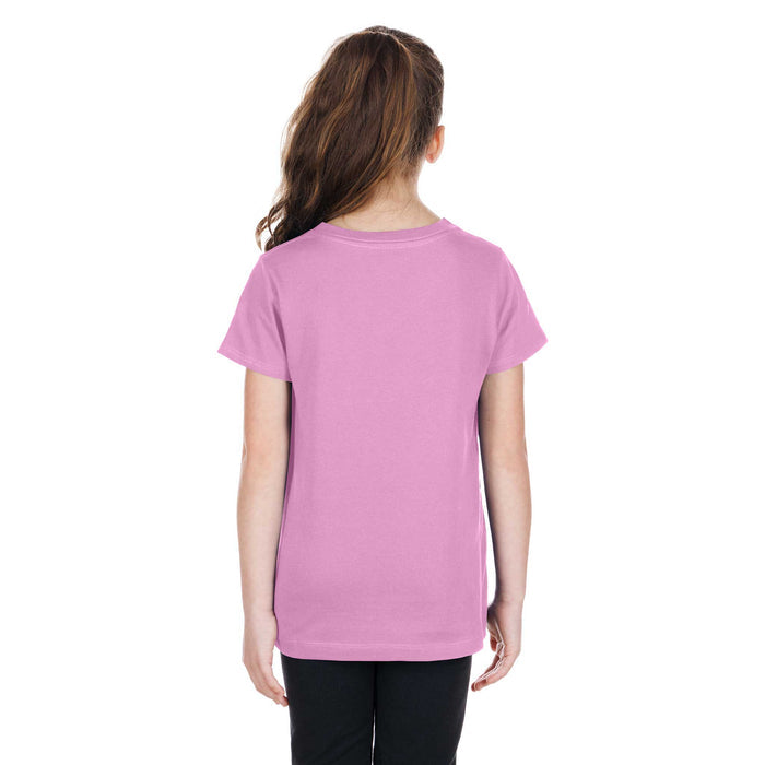 Chicago Cubs New Era Youth Girls Sequin Pink Blocks V Neck T Shirt