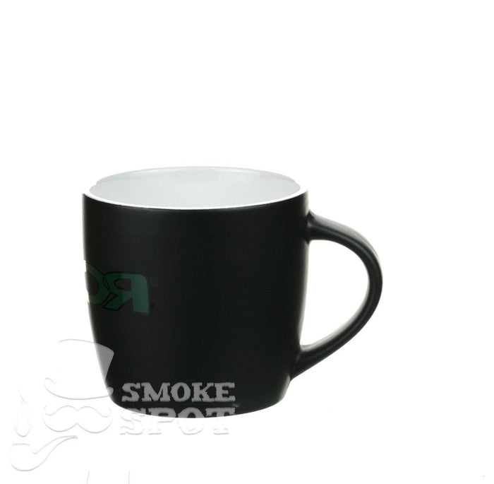 Side view of ROOR Mug Rasta White Inside showcasing premium glass craftsmanship - Smoke Spot Smoke Shop
