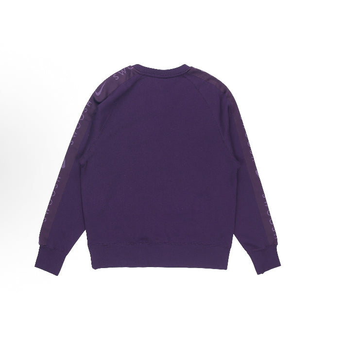 Purple Nike sweatshirt with crew neck, long sleeves, back view