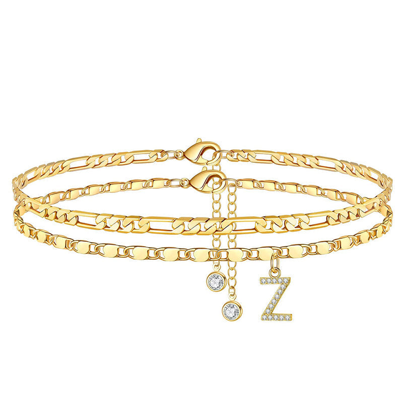 üíñ Layered Gold Ankle Bracelet for Women