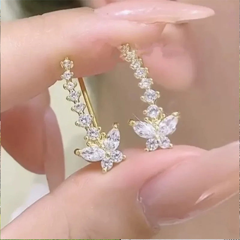üíïSparkling Butterfly Crawler Earrings