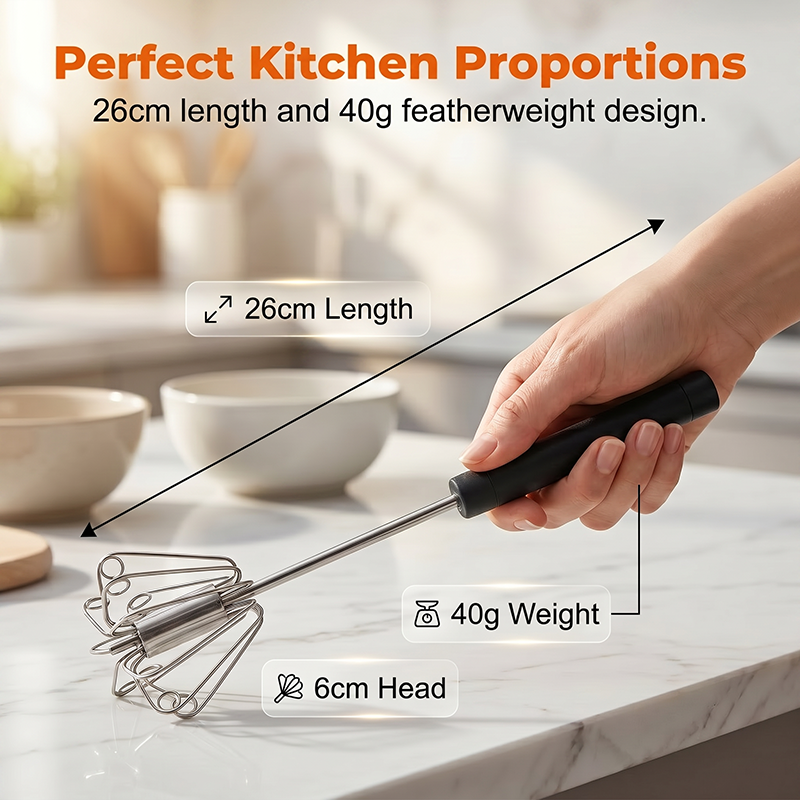 üéÅüî•Stainless Steel Semi-Automatic Hand Egg Beater