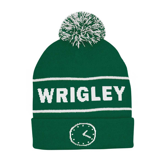 Wrigley Field Scoreboard Clock POM Knit Cap