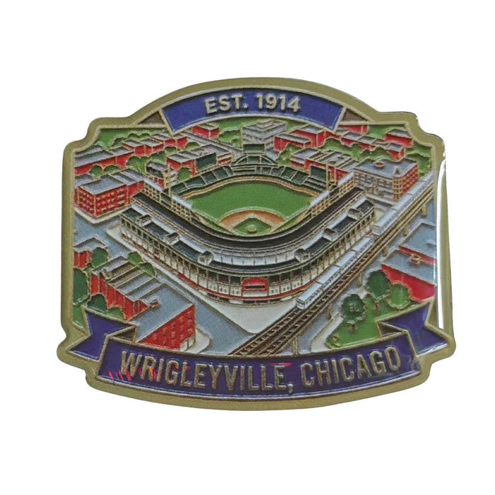 Wrigley Field Wrigleyville Neighborhood Pin