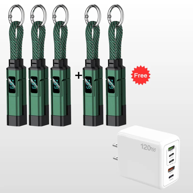 üî•Limited Time SALE 40% OFFüî•4-in-1 Digital Display Keychain Charging Cable