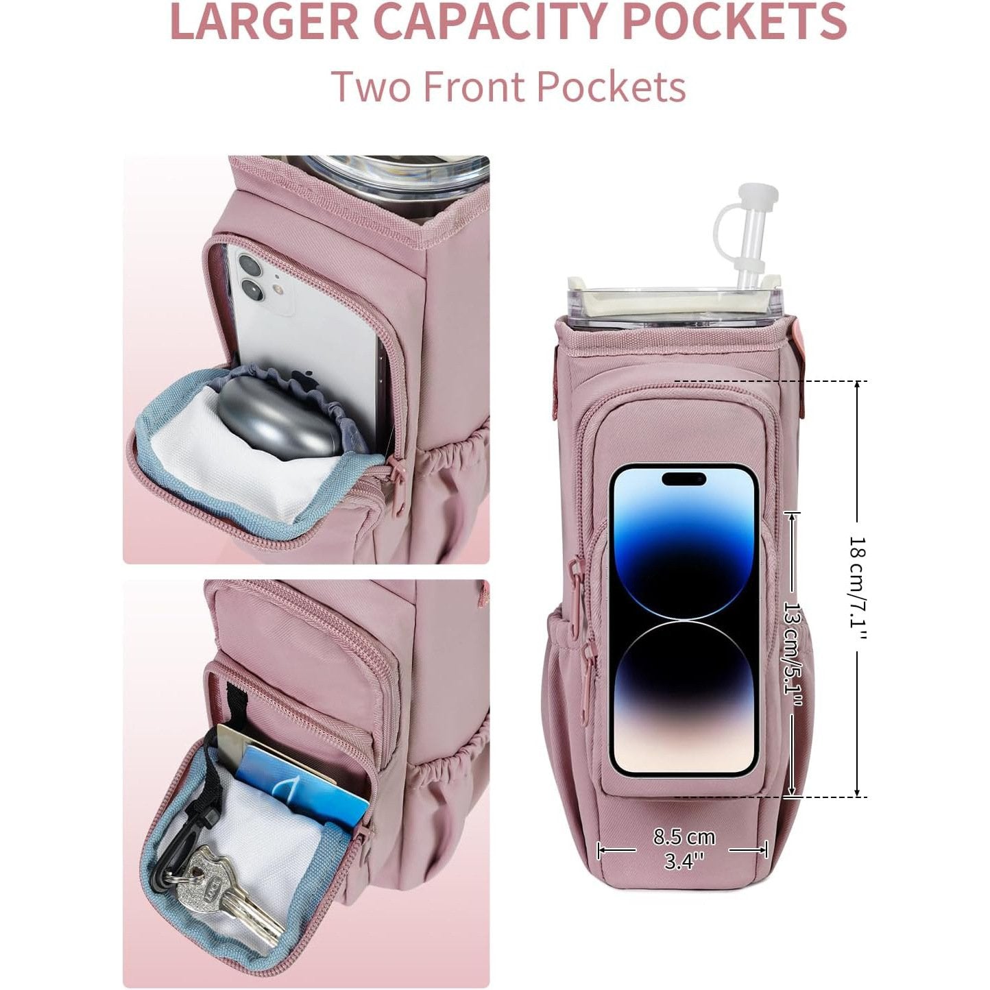üî•Water Bottle Carrier Bag for 40oz Tumbler ‚Äì Insulated Crossbody Holder