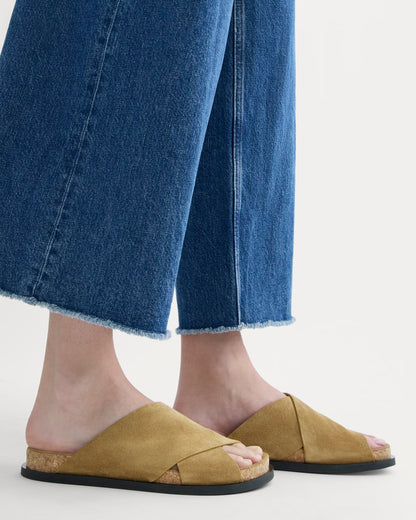The Suede Crossover Sandal | Sand
