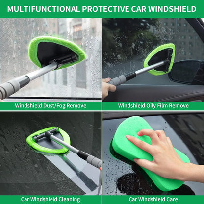 üî•Microfiber Car Windshield Cleaning Tool with Extendable Handle