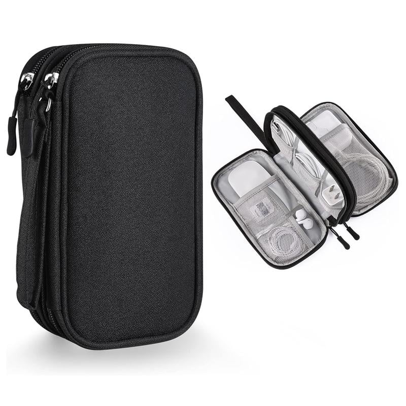 üî•Travel Cable Organizer Pouch, Double Layers All-in-One Storage Bag for Cord