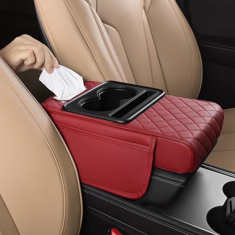 üî• Multifunctional PU Leather Car Armrest Box Mat