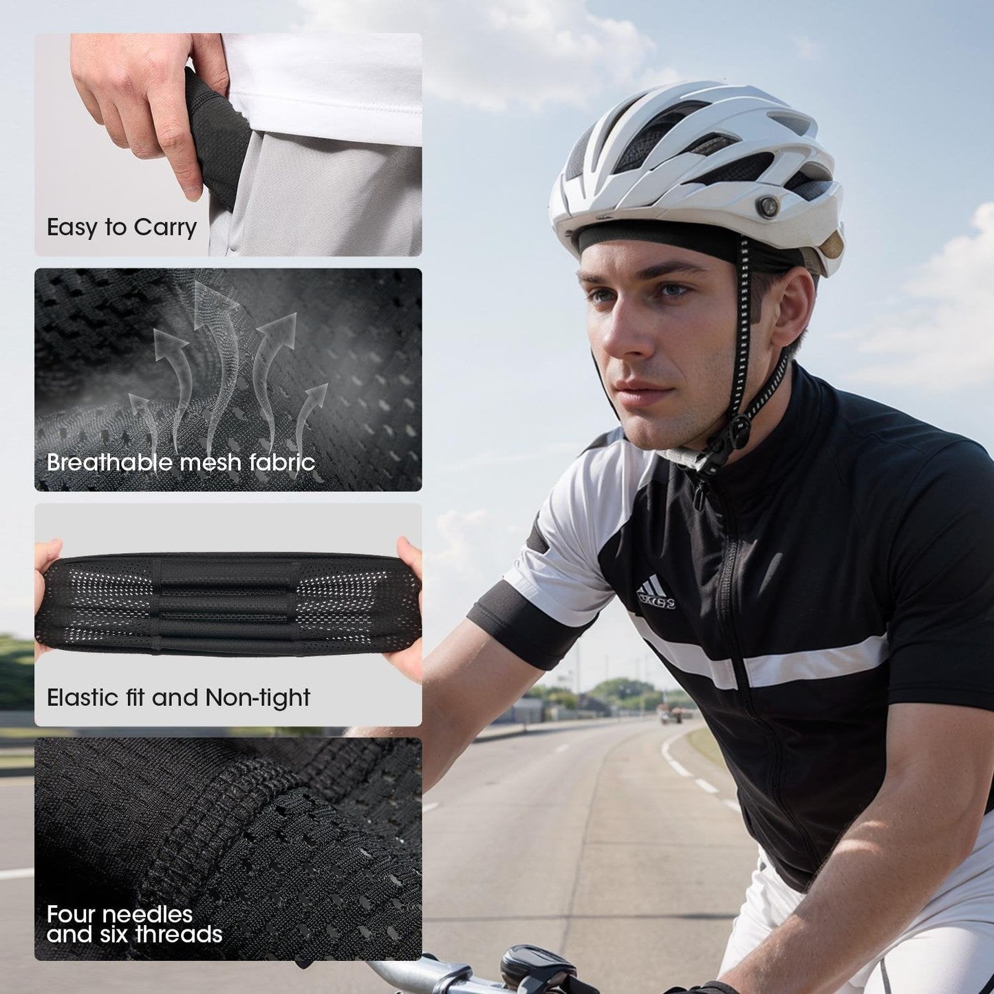 üß¢  Breathable Skull Cap | Lightweight Sweat-Wicking Head Wrap