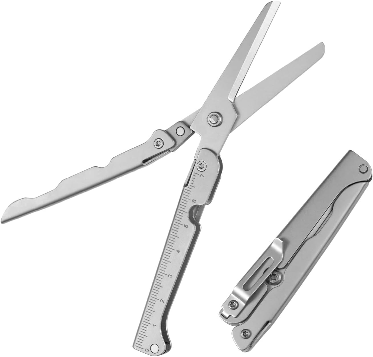 ‚úÇÔ∏è 2-in-1 Foldable EDC Scissors with Built-In Ruler