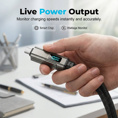 üî•Limited Time SALE 40% OFFüî•4-in-1 Digital Display Keychain Charging Cable