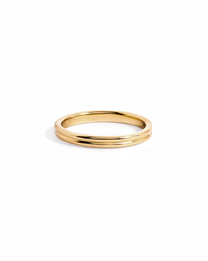 14K Solid Gold Double Band Ring