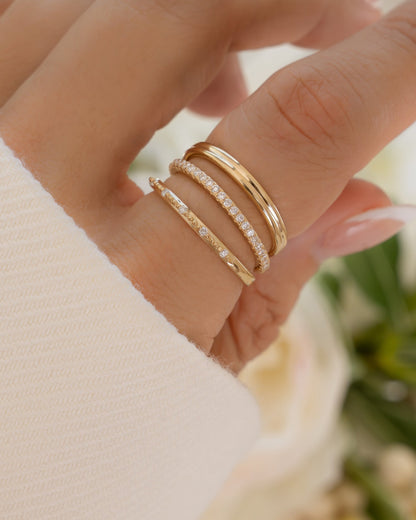 14K Solid Gold Lab-Grown Diamond Eternity Ring