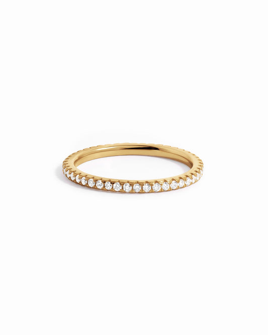 14K Solid Gold Lab-Grown Diamond Eternity Ring
