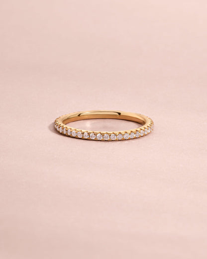 14K Solid Gold Lab-Grown Diamond Eternity Ring