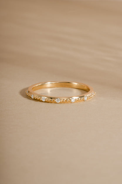 14K Solid Gold Lab Grown Diamond Mia Stacking Ring