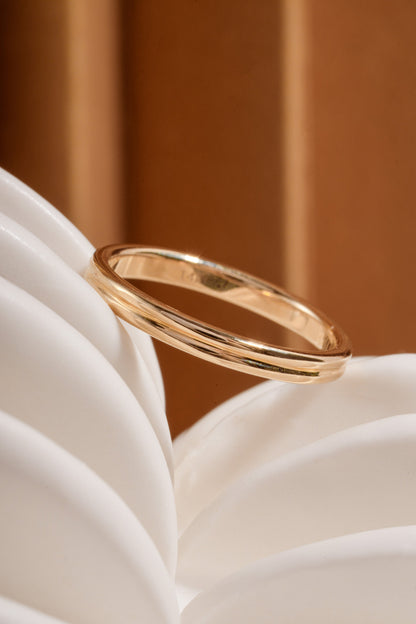 14K Solid Gold Double Band Ring