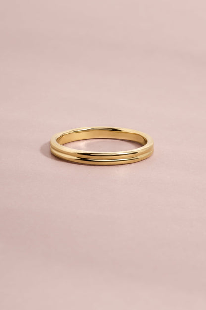 14K Solid Gold Double Band Ring