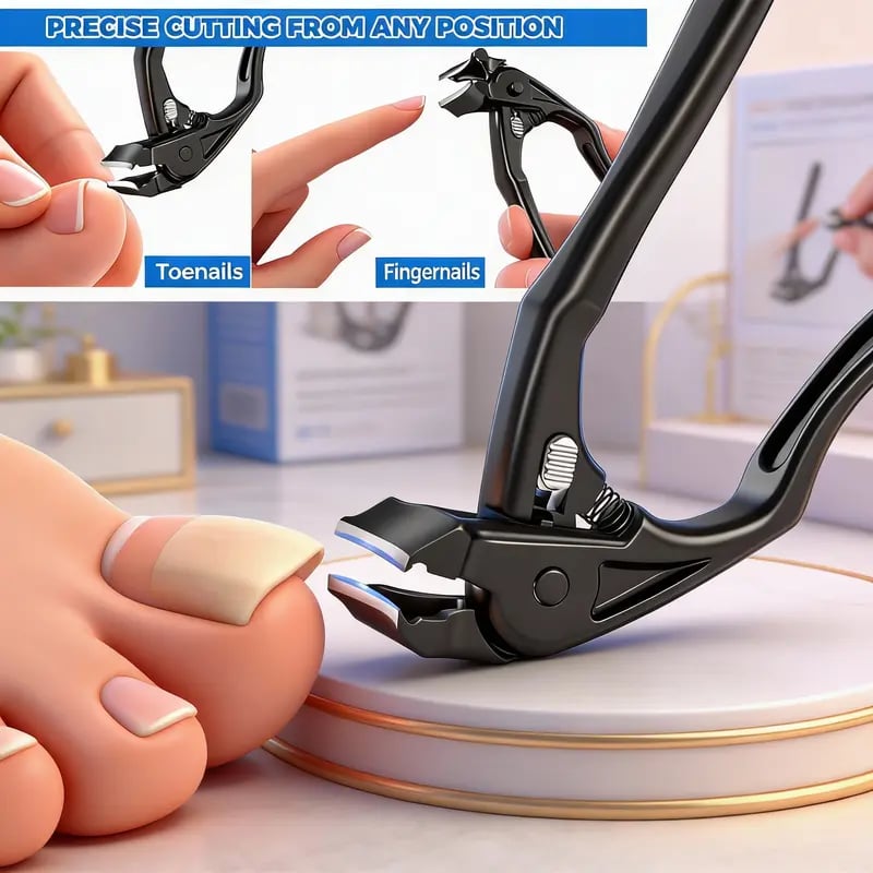 ü•≥2026 HOT SALEü•≥üíû50K+ SOLD!‚ú® ‚úÇÔ∏è Black Curved Nail Clipper ‚Äì Ergonomic & Easy for Seniors üñ§