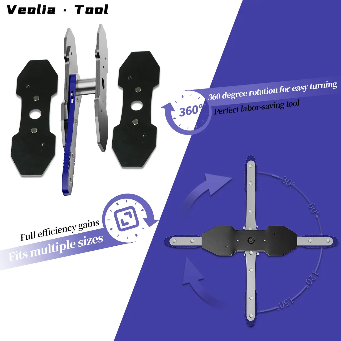 Brake Caliper Piston Press Tool ‚Äì 360¬∞ Rotating Ratchet Wrench for Single, Dual & Quad Piston Disc Brakes