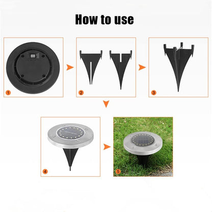 ‚òÄÔ∏è Solar Powered 8-LED Ground Lights | Outdoor Pathway Lighting