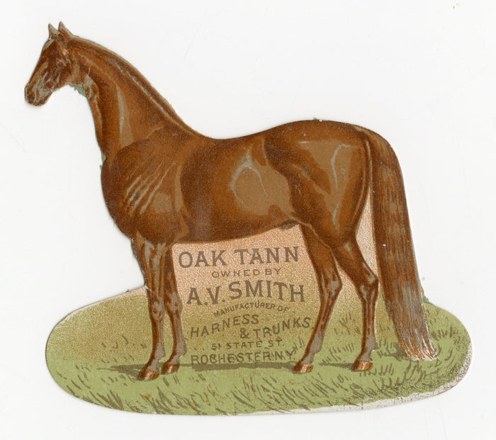 1894 A.V. Smith & Co. Harness and Horse Furnishing Goods Billhead and Die-cut Trade Card Set