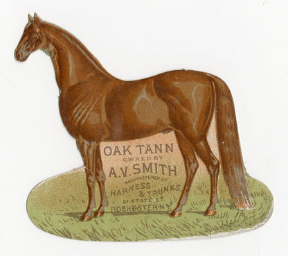 1894 A.V. Smith & Co. Harness and Horse Furnishing Goods Billhead and Die-cut Trade Card Set