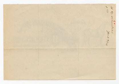 1894 A.V. Smith & Co. Harness and Horse Furnishing Goods Billhead and Die-cut Trade Card Set