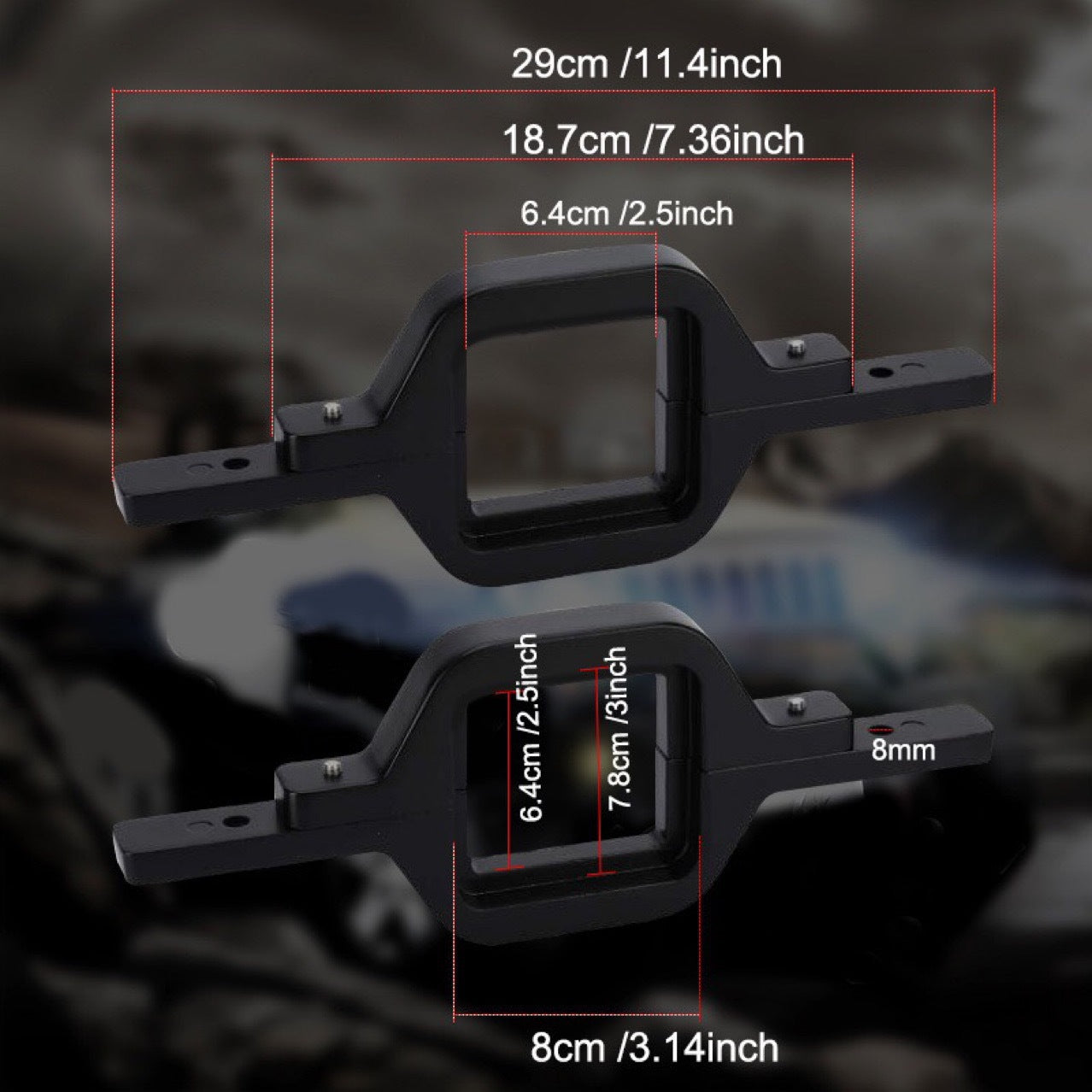 Dailyardtool¬Æ 2pcs 4 Inch LED Pods with Tow Hitch Mounting Brackets
