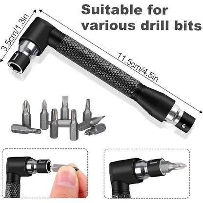 Dailyardtool¬Æ 6pcs Right-Angle Drill Bit Accessory Set - Easy to Install & Wide Compatibility