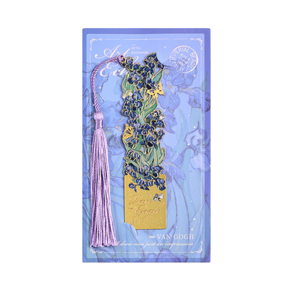üìö‚ú® 8-Piece Gold Metal Bookmark Set with Tassel ‚Äì Van Gogh & Monet Inspired Gift for Book Lovers üé®