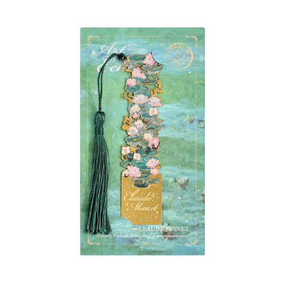 üìö‚ú® 8-Piece Gold Metal Bookmark Set with Tassel ‚Äì Van Gogh & Monet Inspired Gift for Book Lovers üé®
