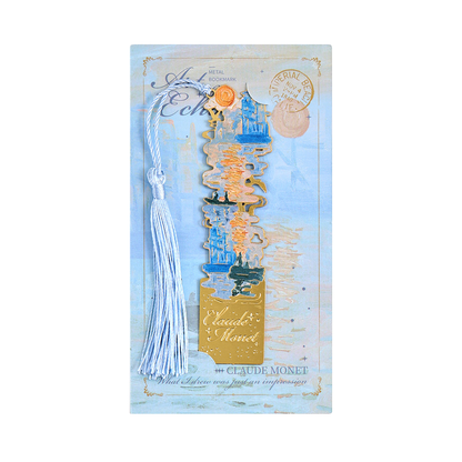 üìö‚ú® 8-Piece Gold Metal Bookmark Set with Tassel ‚Äì Van Gogh & Monet Inspired Gift for Book Lovers üé®