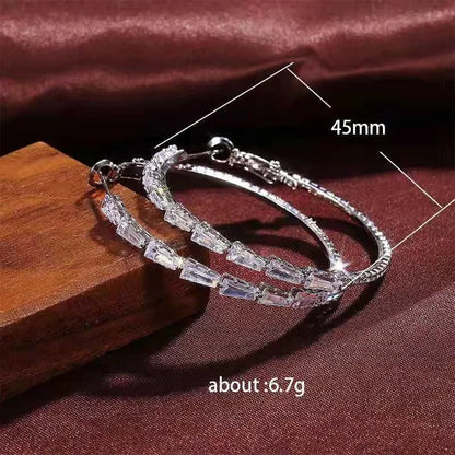 üíé ‚ú® Women's Sparkling CZ Hoop Earrings ‚Äì Micro-Paved, Lightweight Copper & Bold Design ‚Äì Elegant, Versatile & Perfect Gift üí´