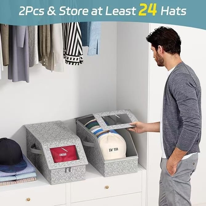 üéâüéâStackable Hat Storage Boxes for Baseball Caps