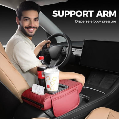 üî• Multifunctional PU Leather Car Armrest Box Mat