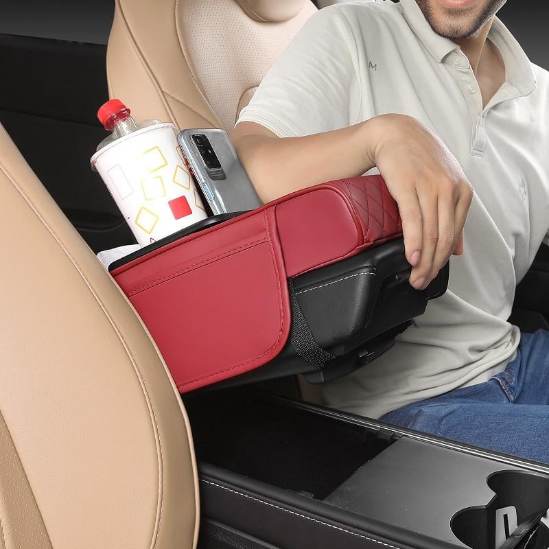 üî• Multifunctional PU Leather Car Armrest Box Mat