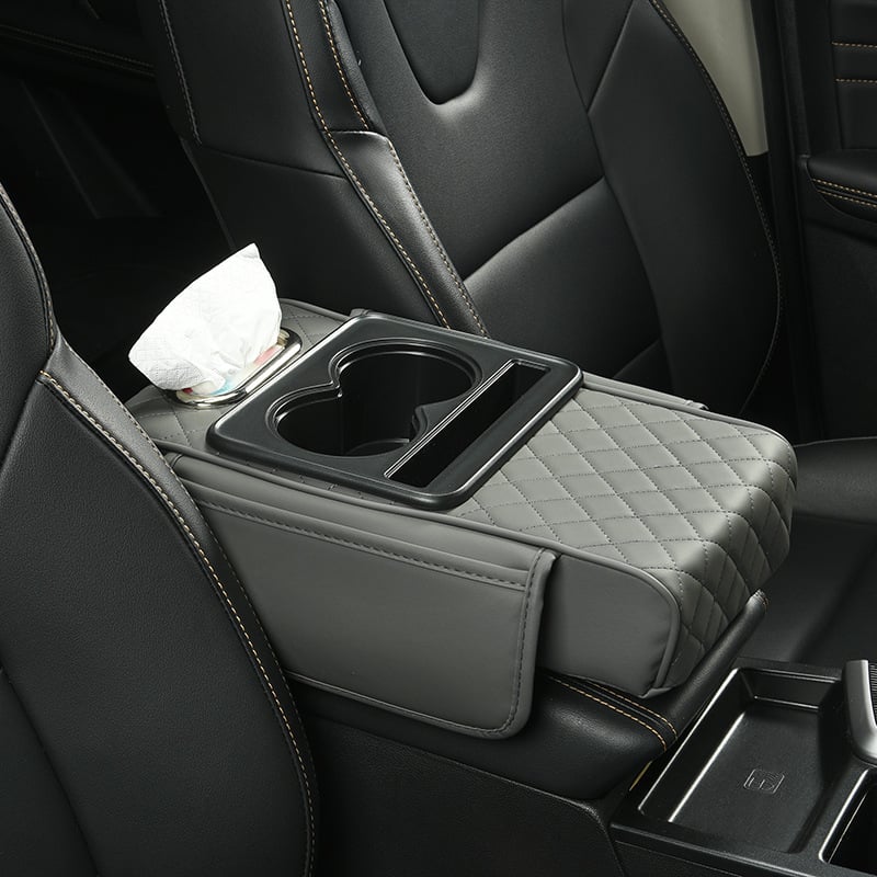 üî• Multifunctional PU Leather Car Armrest Box Mat