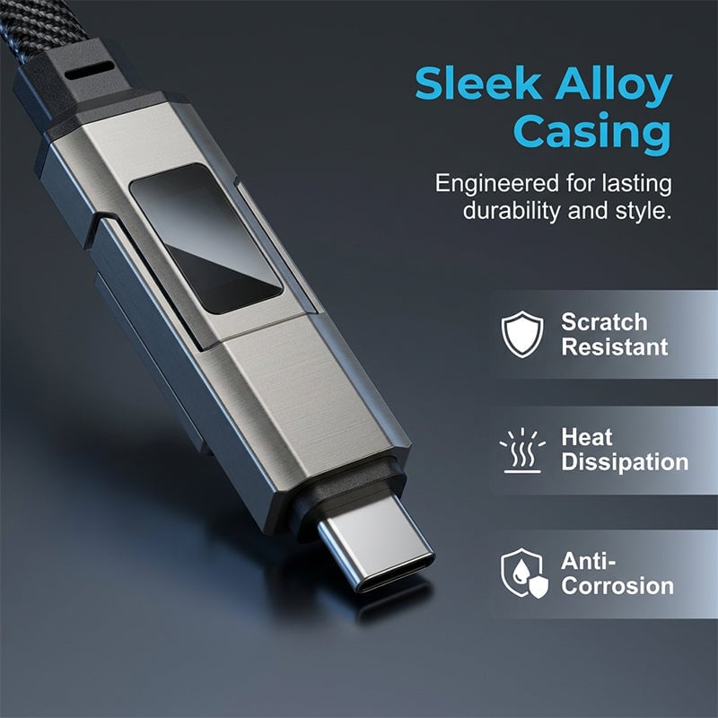 üî•Limited Time SALE 40% OFFüî•4-in-1 Digital Display Keychain Charging Cable