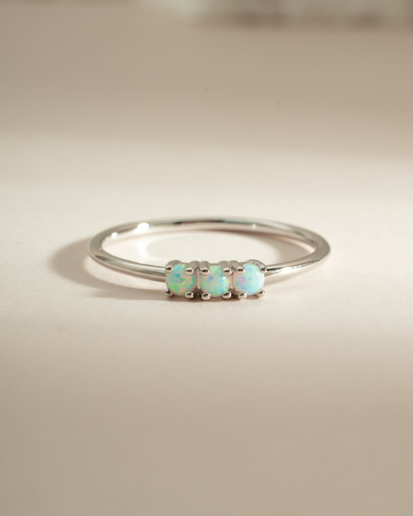 3 Stone Opal Ring