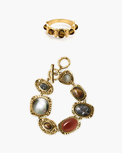 Athena Bracelet and Band Ring Set