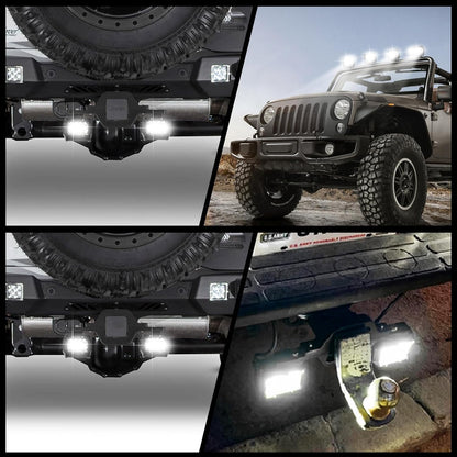 Dailyardtool¬Æ 2pcs 4 Inch LED Pods with Tow Hitch Mounting Brackets
