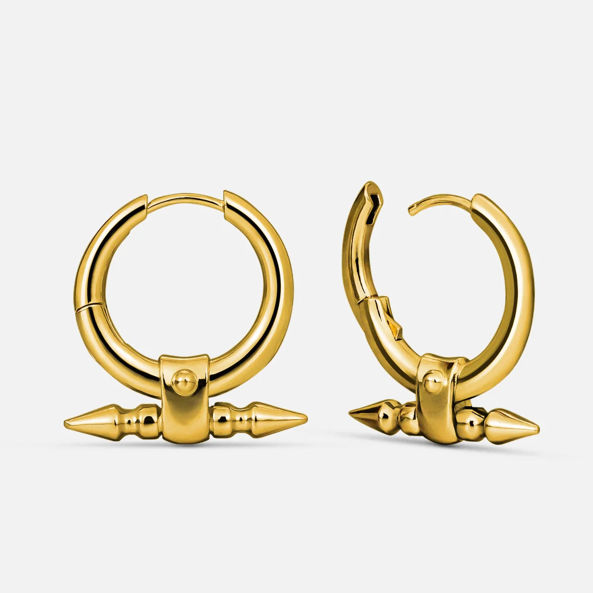 DUAL SPIKE HOOP EARRINGS